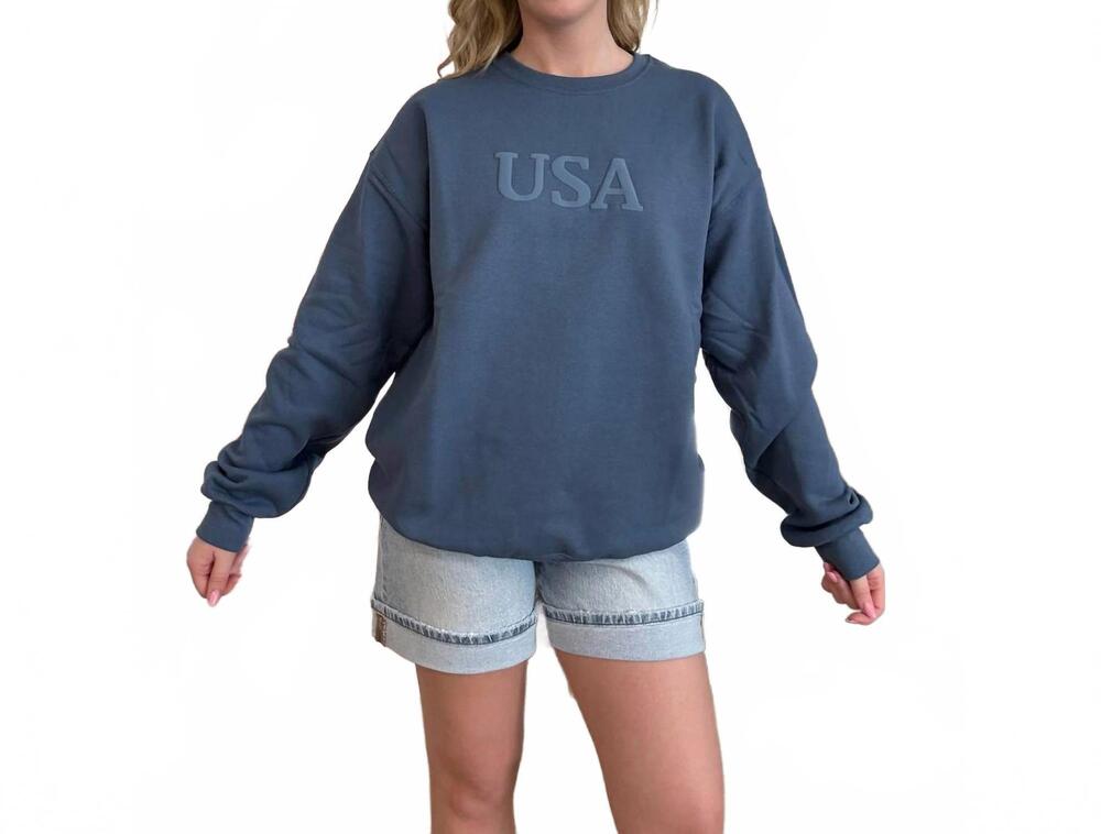 NEW JERZEES usa sweatshirt in denim